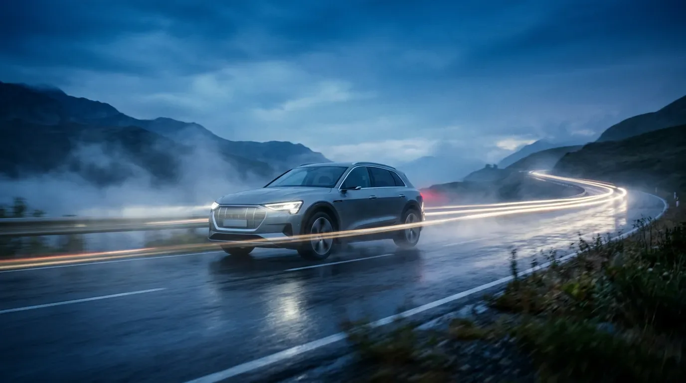 Blue Hour — AI car commercial frame