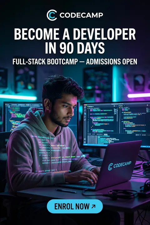 CODECAMP poster — Course admissions