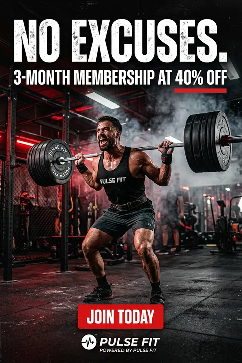 PULSE FIT poster — Gym membership