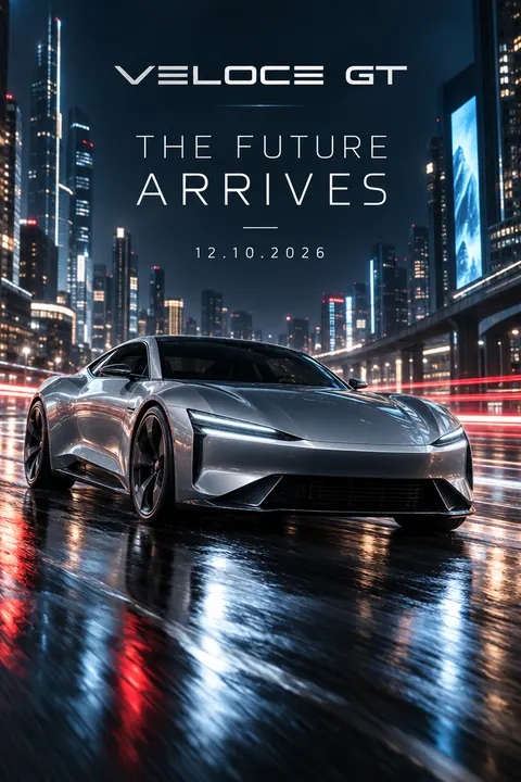 VELOCE GT poster — Automotive launch