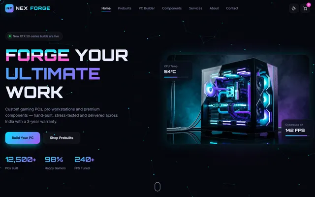 NEXFORGE website