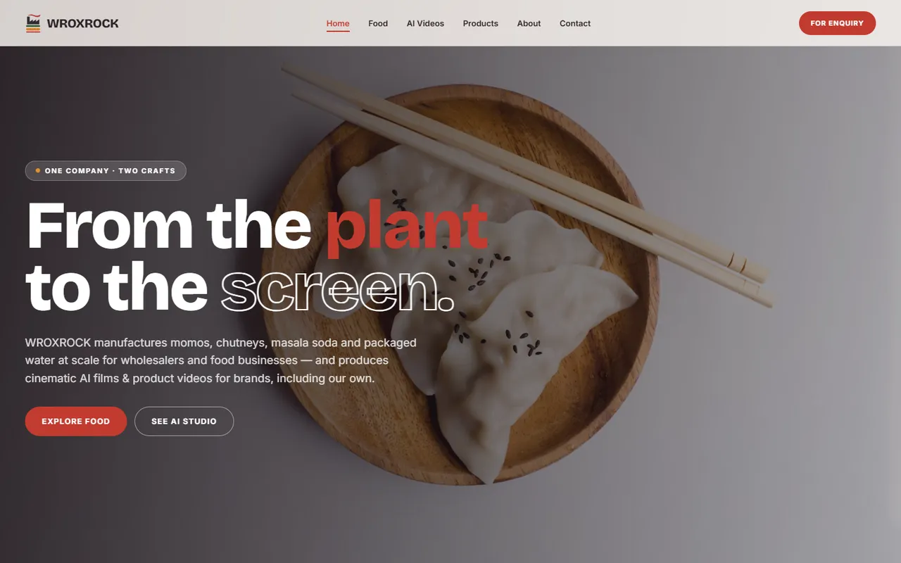 WROXROCK website homepage