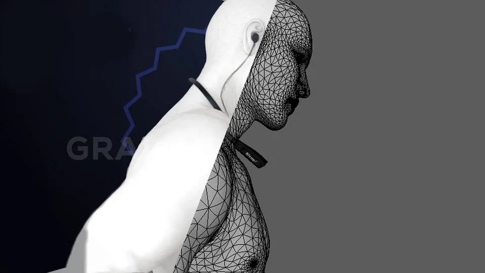 Hitage Wireless Neckband — 3D Motion Graphic