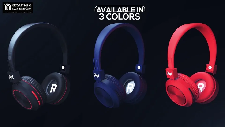 Mackjack Headphones — 3D Motion Graphic