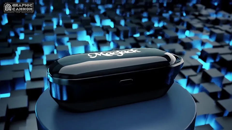 Mackjack Earbuds — 3D Motion Graphic